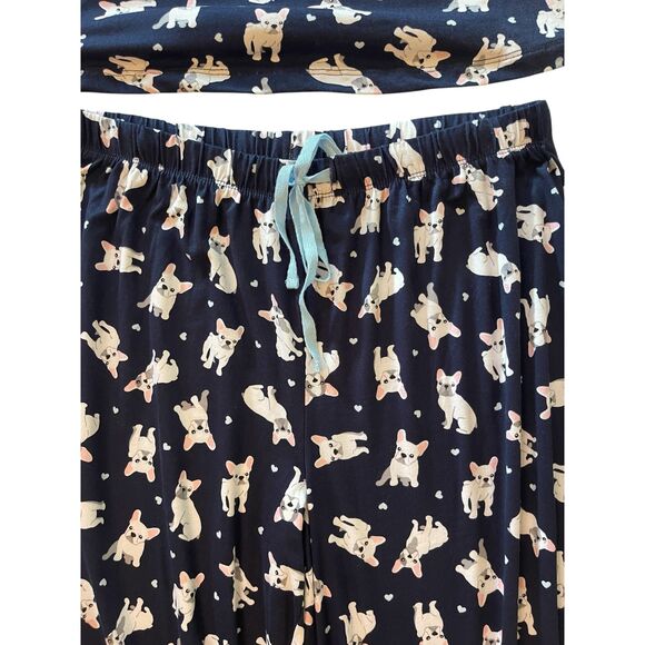 NWT Pillow Talk Womens Dog Pajama Set LARGE Tank Top Pants Cozy Cute Hearts Cute - Picture 7 of 9
